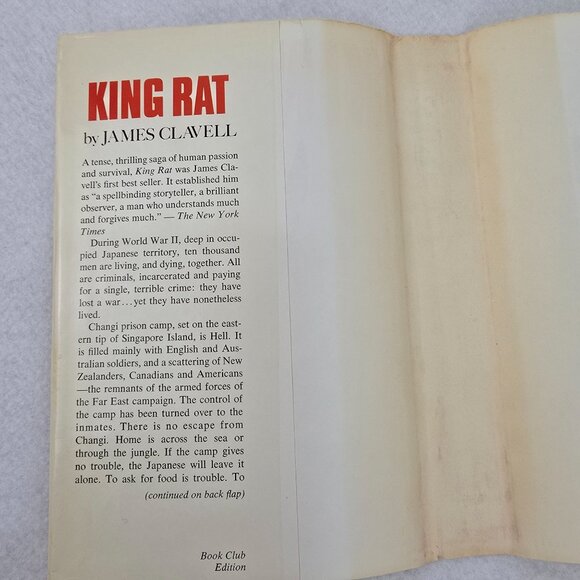 King Rat James Clavell Hardcover Book Club Edition BCE 1962 Shogun - Picture 7 of 16